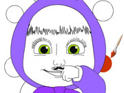 Masha Mustache Coloring