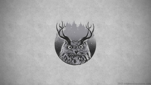 Abstract Owl Horns Wp