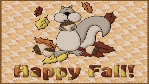 Fall Squirrel Wp 01