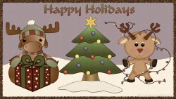Moose Deer Christmas Hd Wp