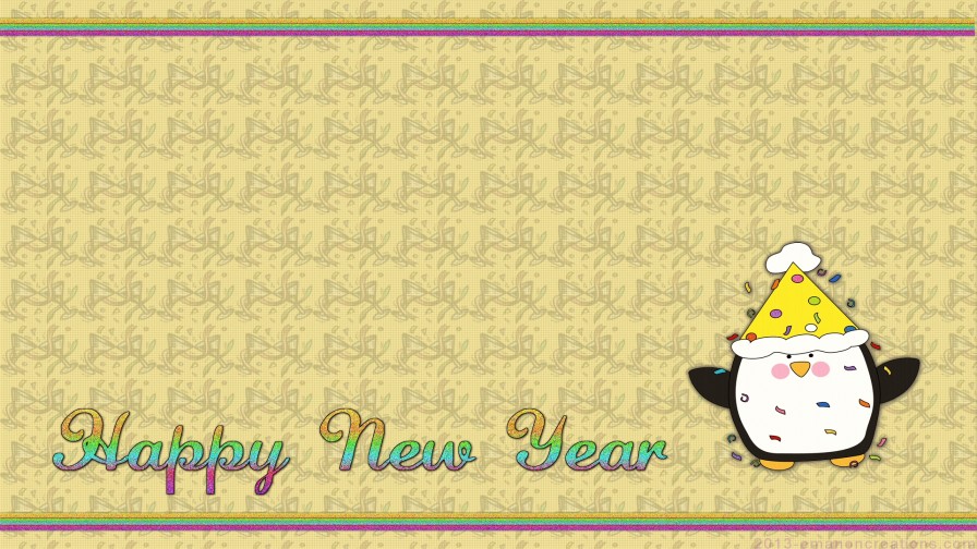 New Year Penguin 01 Wp