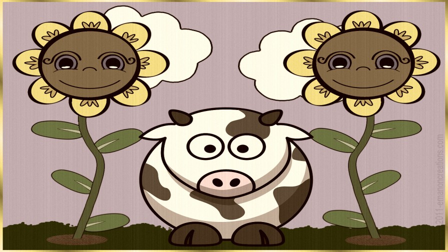 Sunflower Cow Wp