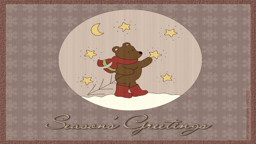 Xmas Bear Stars Wp