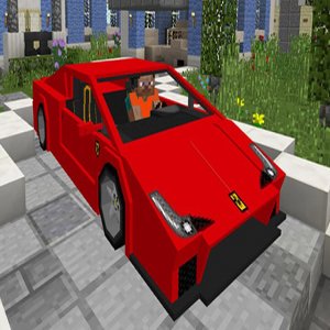 Red Minecraft Race Car
